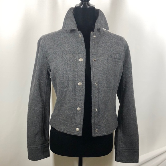 Express world brand jacket in gray push buttons - Picture 1 of 9